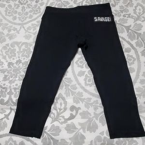 Savage Barbell black capris